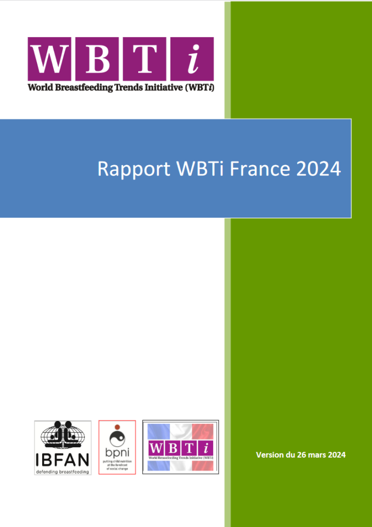 Couverture du rapport WBTi France sur l'allaitement 2024 - Calepin Parentalité